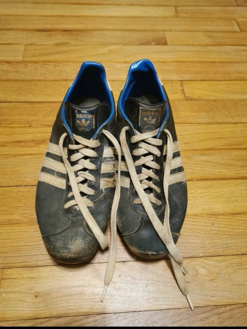 Adidas Copa's Vintage 70's Navy/White Football Boots / Cleats - Men's Size 9 1/2